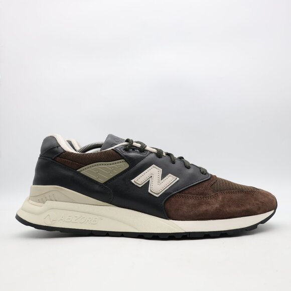 New Balance 998 Men's Size US 12 D Made in USA Sneakers in Brown Black U998RE - Picture 1 of 9